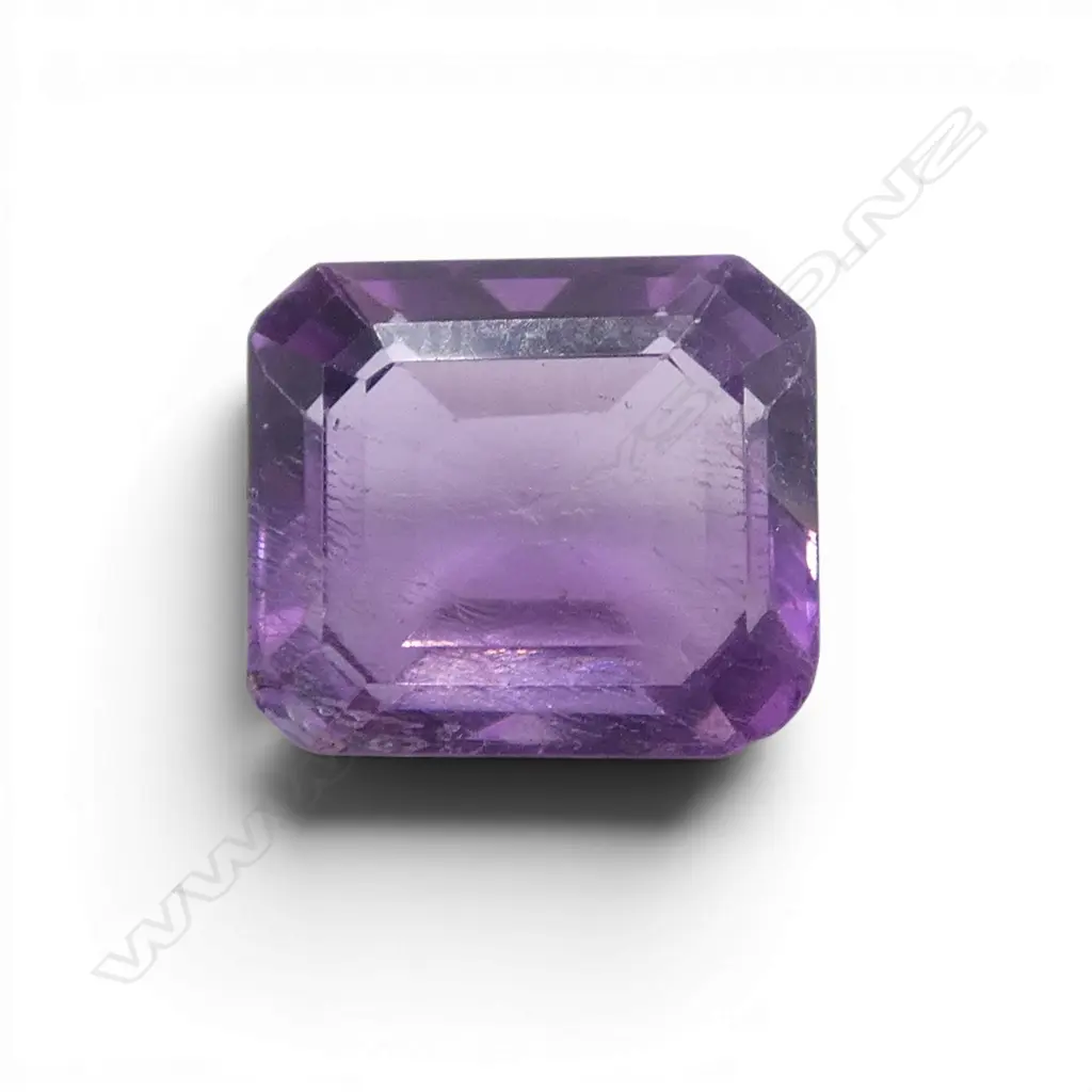 LOOSE UNSET AMETHYST emerald cut. 11x10x7mm 5.3ct Image 1++