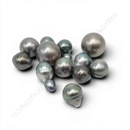 SEVEN PAIRS OF COOK ISLAND BLACK PEARLS (From the estate of jeweller Simon Misdale)