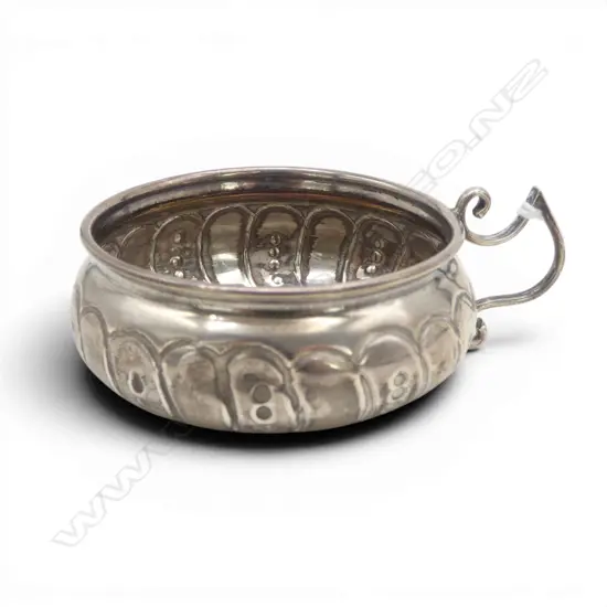 OLD SILVER small CUP w coin base dated 1800. 45gms