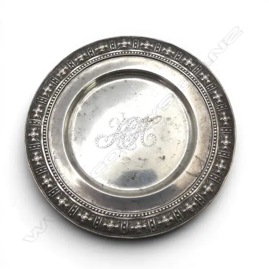 VINTAGE TIFFANY & Co STG SILVER SMALL WAITER TRAY Dia.90mm. 45gms
