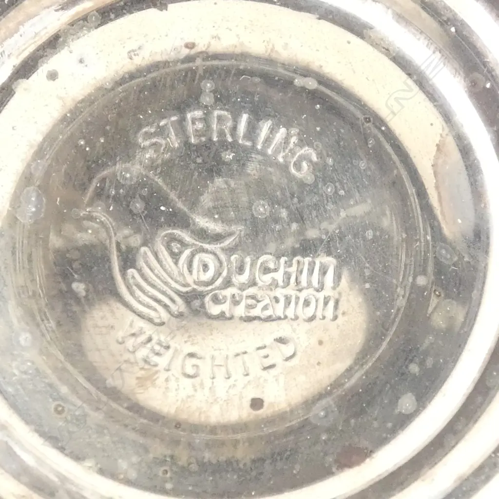 4 AMERICAN STERLING PEPPERETTES glass lined weighted bases. 440gms total Image 1++