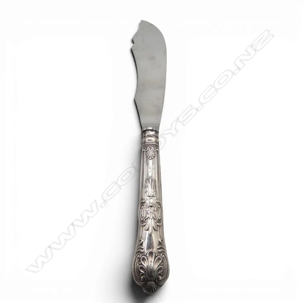 Silver King's pattern handled butter knife steel blade. London 1978. Image 1++