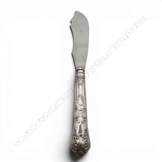 Silver King's pattern handled butter knife steel blade. London 1978.