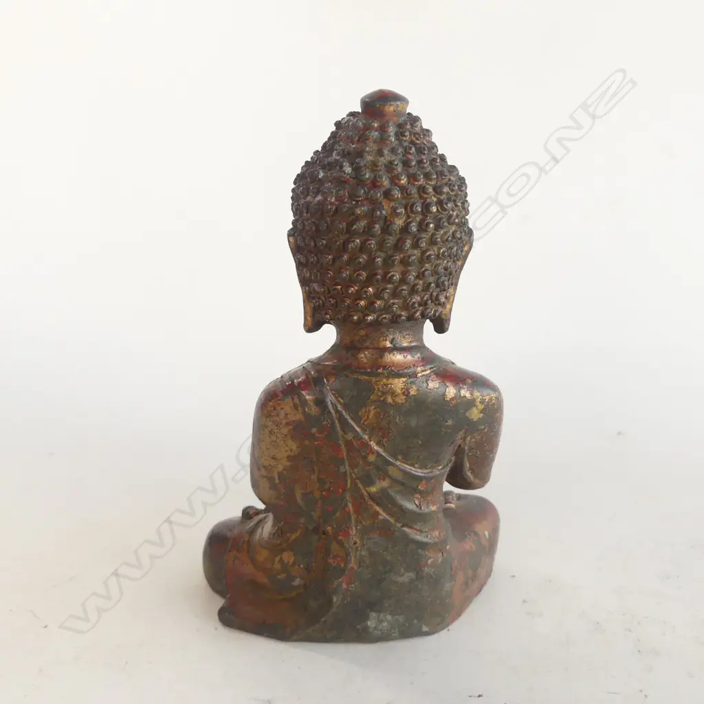 ORIENTAL GILT METAL BUDDHA H.165mm Image 1++