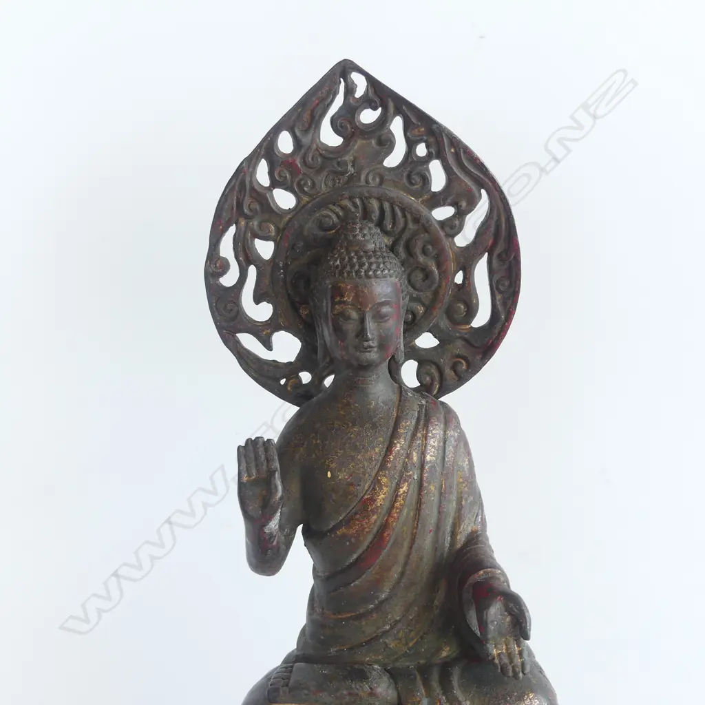 ORIENTAL GILT METAL BUDDHA H.310mm Image 1++