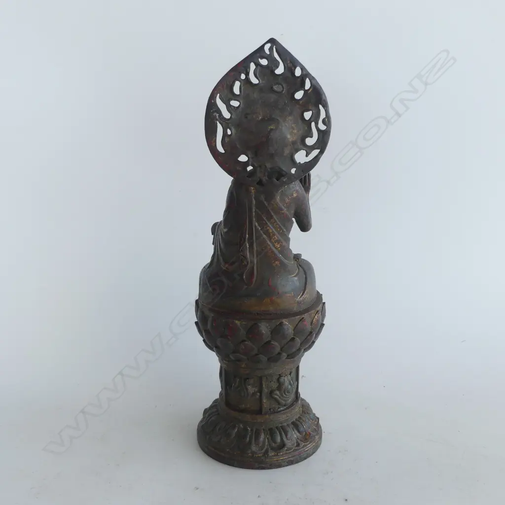 ORIENTAL GILT METAL BUDDHA H.310mm Image 1++
