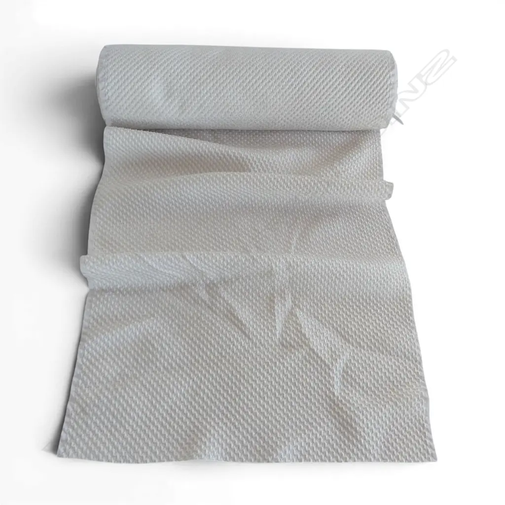 Unused 1980's NISHIJIN TEXTILE (Kyoto) JAPANESE textured blush SILK ROLL L.12M W.370mm. New old stock Image 1++