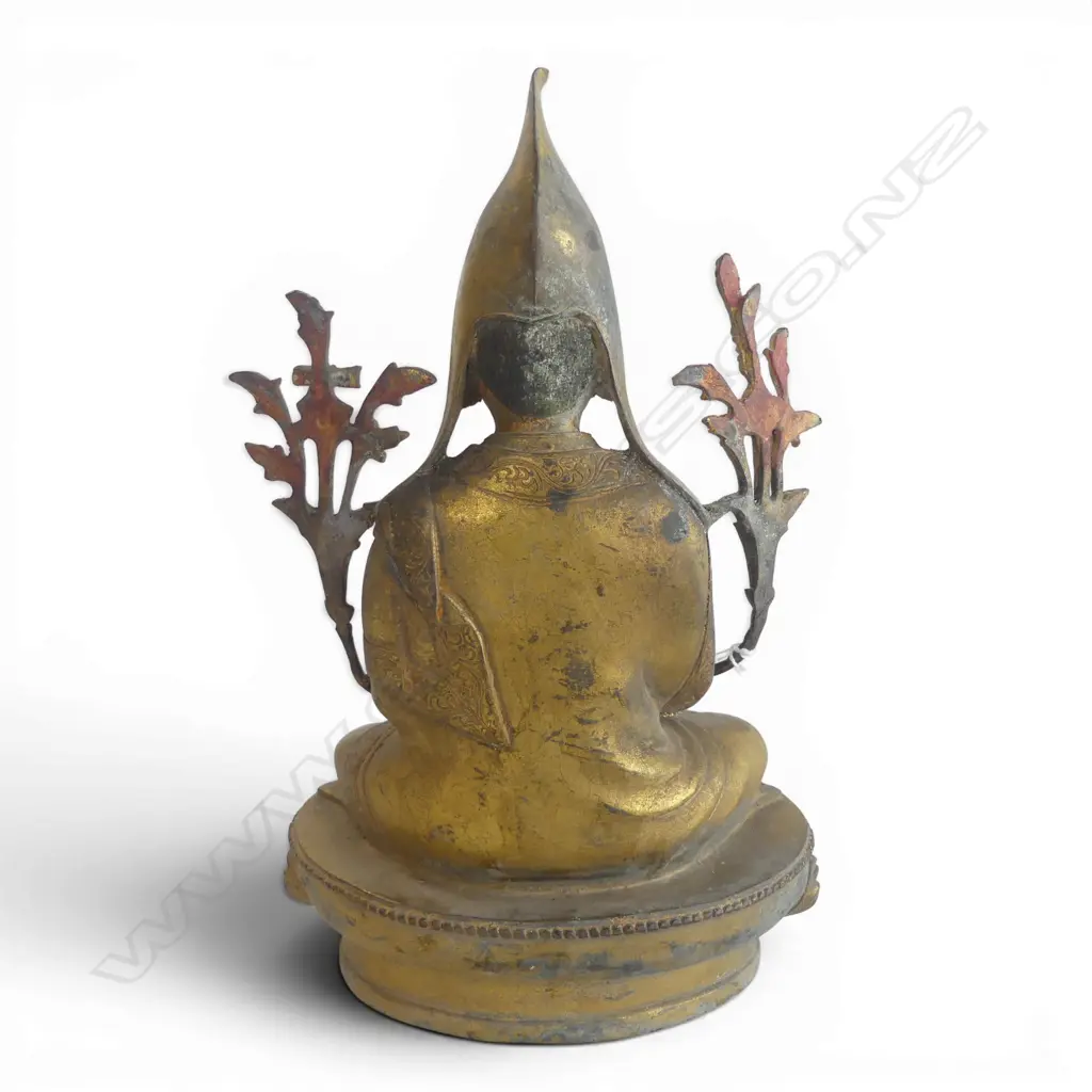 ORIENTAL GILT METAL BUDDHA H.265mm Image 1++