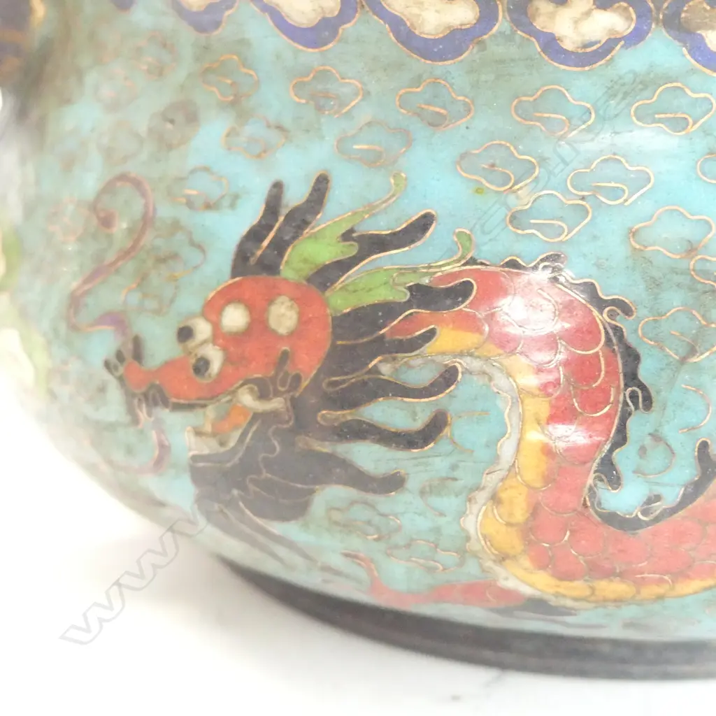 CLOISONNE INCENSE BOWL H.95mm, 200mm dia Image 1++