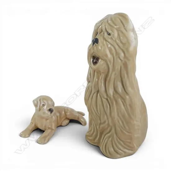 SYLVAC LONG HAIRED SHEEP DOG #5301 H.180mm + ANOTHER DOG