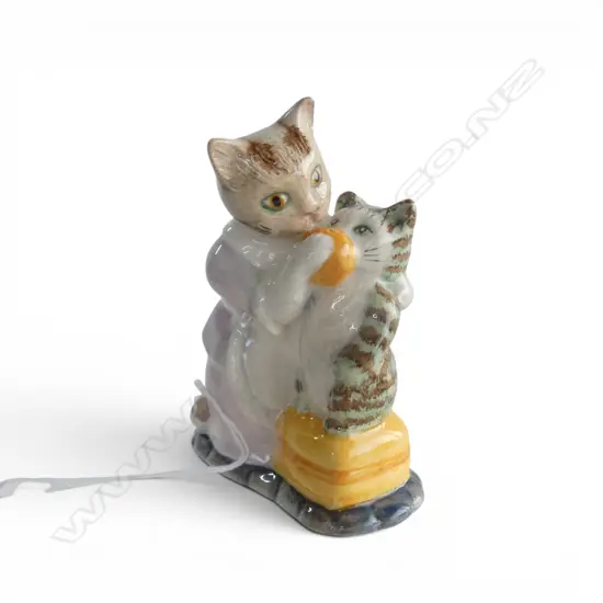 BESWICK BEATRIX POTTER 'TABITHA TWITCHITT & MISS MOPPET', H.85mm, brown backstamp 1973-1988