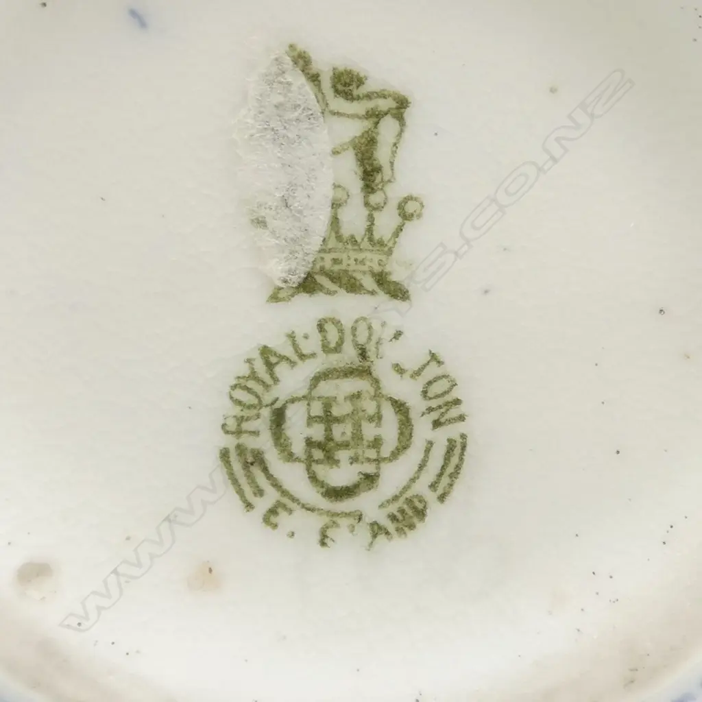 4 ROYAL DOULTON BLUE FLAMBE MINIATURES; squirrel, owl & lambs, H.40-60mm, 1 handle broken Image 1++