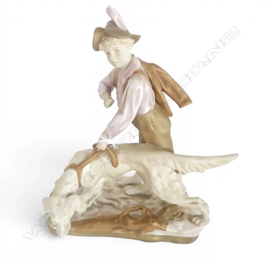 ROYAL DUX, BOY w. DOG H.330mm