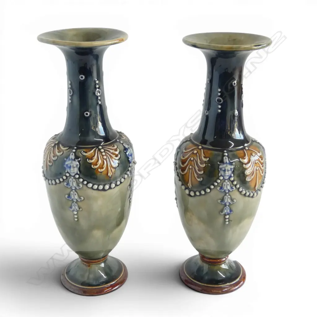 PR ROYAL DOULTON LAMBETH VASES H.230mm Image 1++