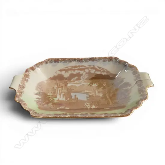 MALING CHINA LUSTER DISH SCENIC PAT L305MM