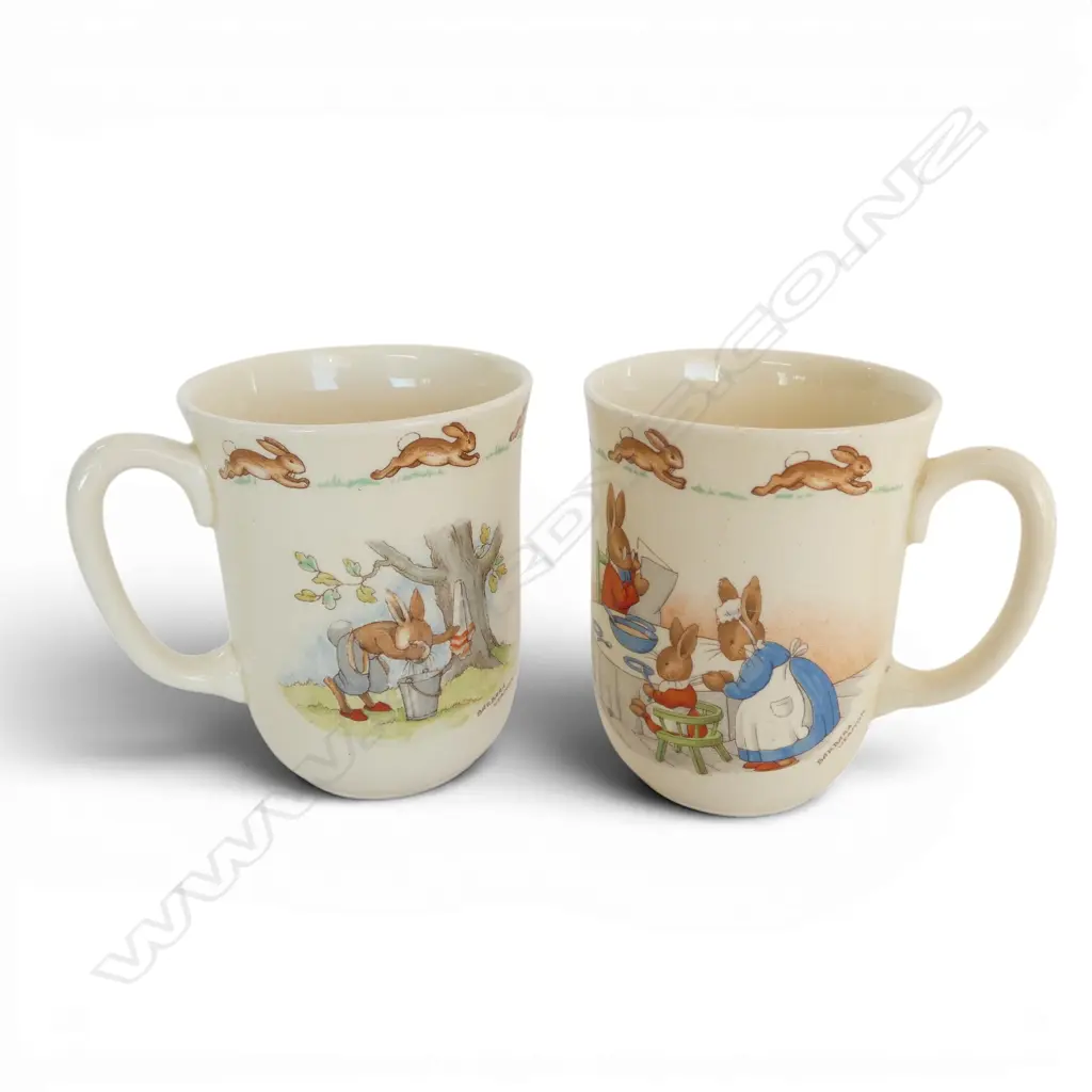 2 VINTAGE BUNNYKINS MUGS, H.90mm  Image 1++