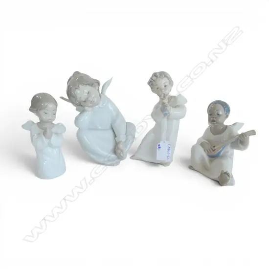 4 LLADRO ANGELS small faults H.180mm