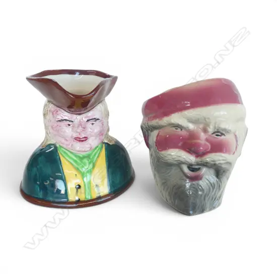 CROWN LYNN TOBY JUG + TITIAN SANTA JUG H.130mm
