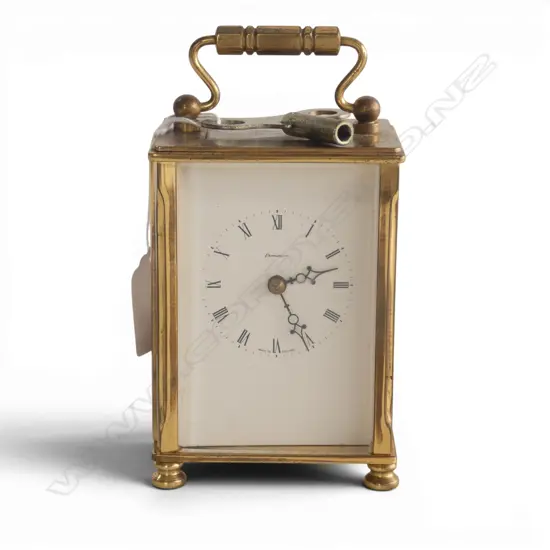 CARRIAGE CLOCK w. KEY H.125mm