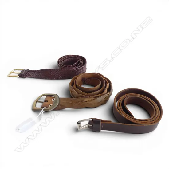 3 LEATHER BELTS