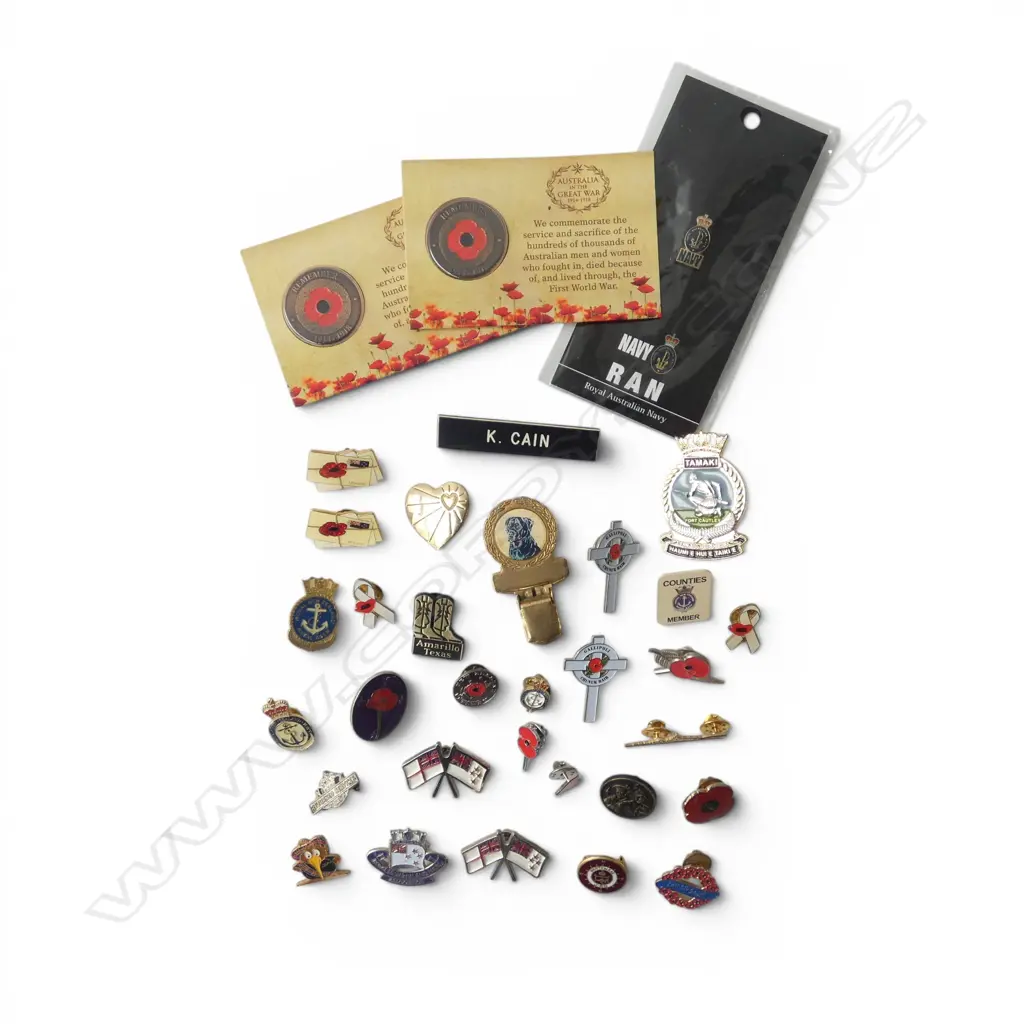 ASST NAVEL COMMEMORATIVE PINS ETC Image 1++