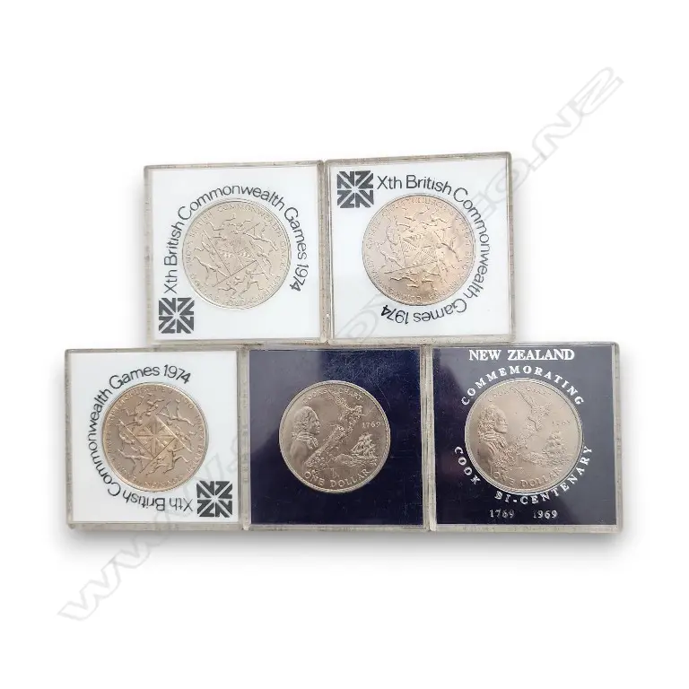 1974 NEW ZEALAND ONE DOLLAR COIN MINTED TO COMMEMORATE THE XTH BRITISH COMMONWEALTH GAMES HELD IN CHRISTCHURCH Image 1++