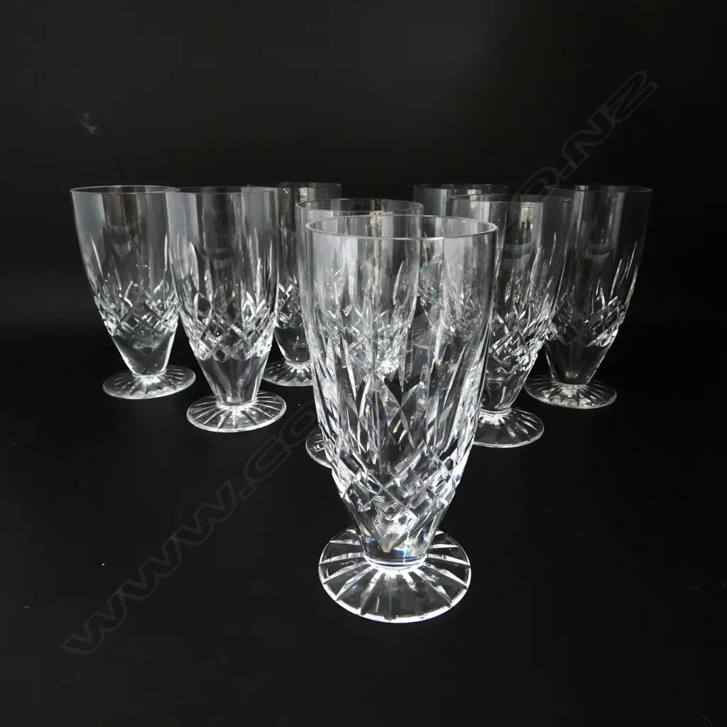 8 WEDGWOOD CUT CRYSTAL BEER GLASSES H.165mm Image 1++