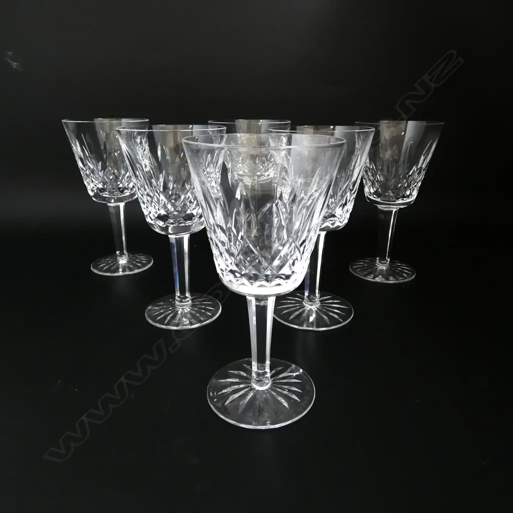 6 WEDGWOOD CUT CRYSTAL GLASSES H.145mm Image 1++