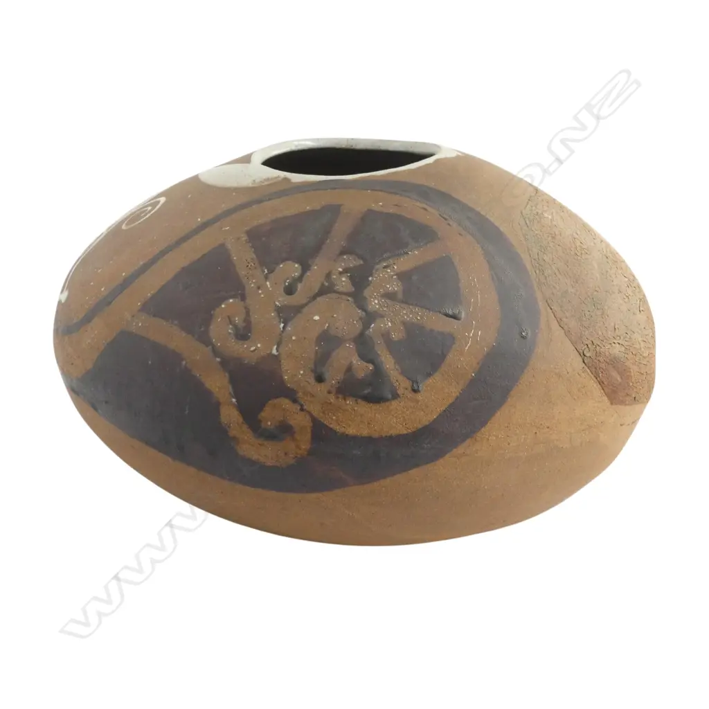 ATTRIBUTED BRIAN GARTSIDE STUDIO POTTERY VASE H.250mm, 450mm CRACKED TO BASE Image 1++