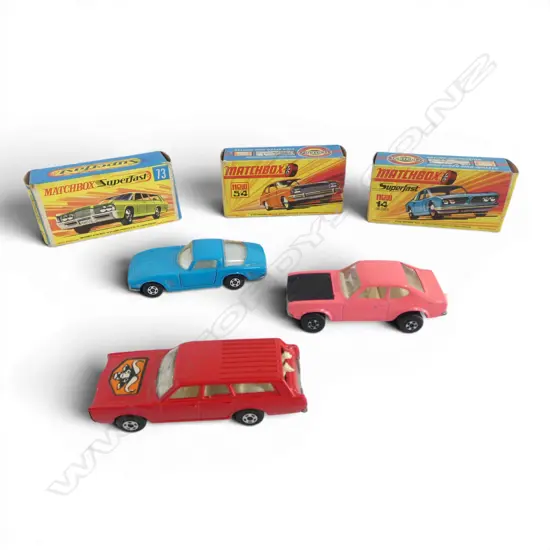 3 BOXED MATCHBOX MODELS; MERCURY COMMUTER, ISO GRIFO, FORD CAPRI