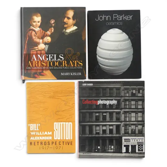 4 ART BOOKS: John Parker Ceramics. Angels Aristocrats. Collecting Photography + Bill Sutton Retrospective