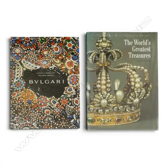TWO GOOD JEWELLERY BOOKS 'BVLGARI' AND 'THE WORLD'S GREATEST TREASURES' (From the estate of jeweller Simon Misdale)