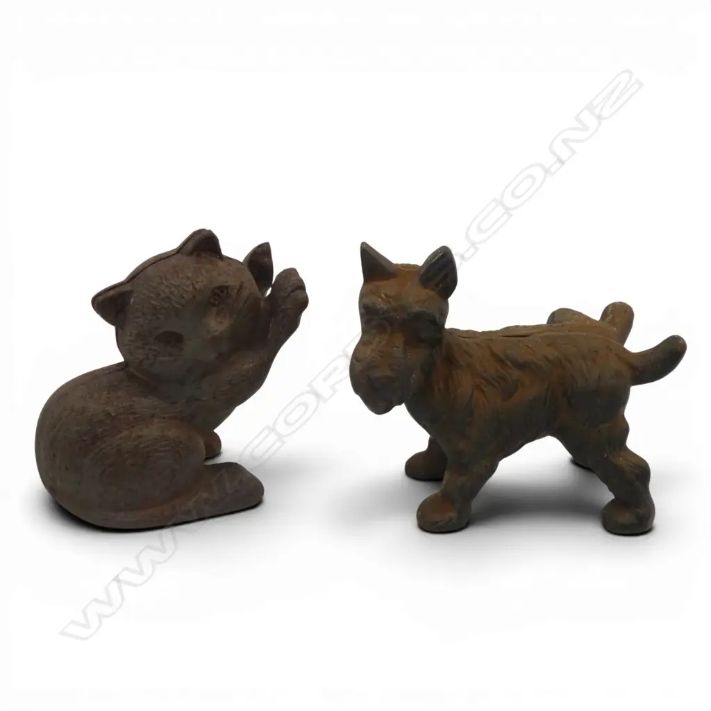 TWO CAST IRON DOOR STOPS Image 1++