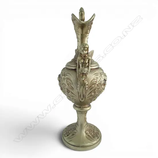 ITALIAN ORNATE GILT METAL JUG H.500mm