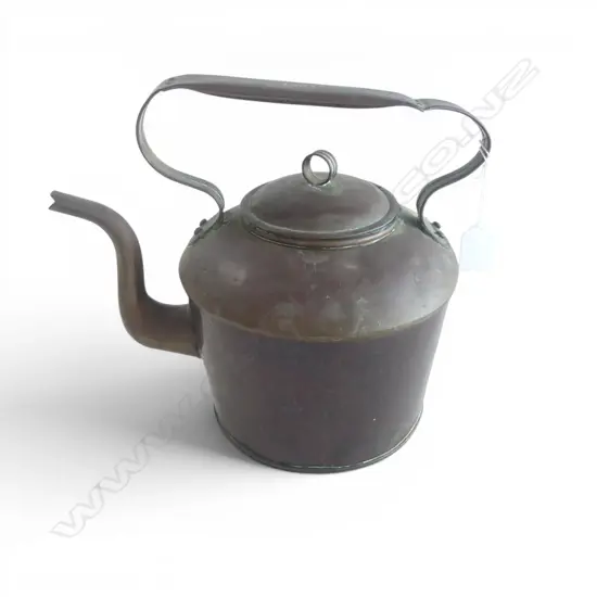 ANTIQUE COPPER KETTLE 'F. J. STAAL ROBERTSON 1901' H.250mm