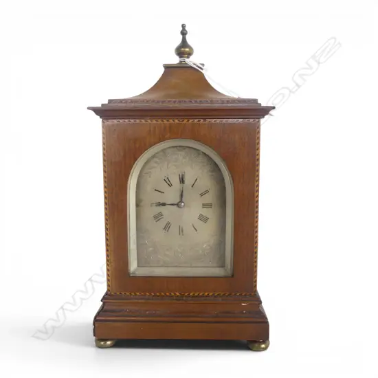 ANTIQUE MAHOGANY CASED CLOCK H.270mm