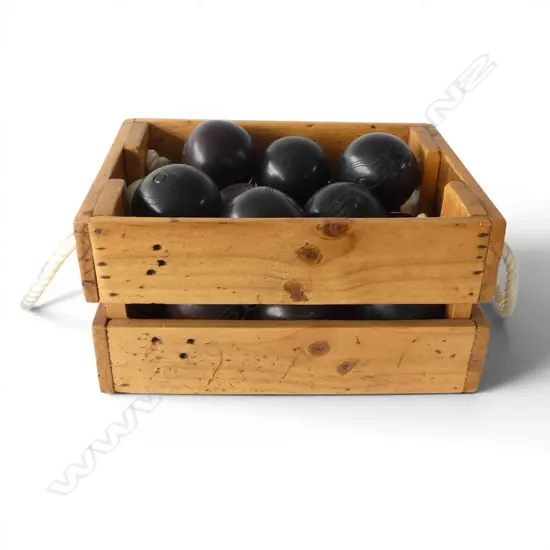 CRATE OF BOULES BALLS