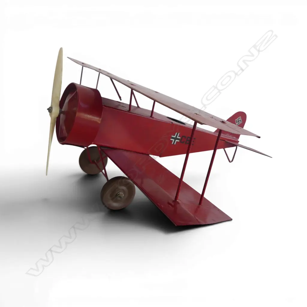 VINTAGE GERMAN MODEL BIPLANE L.320mm Image 1++