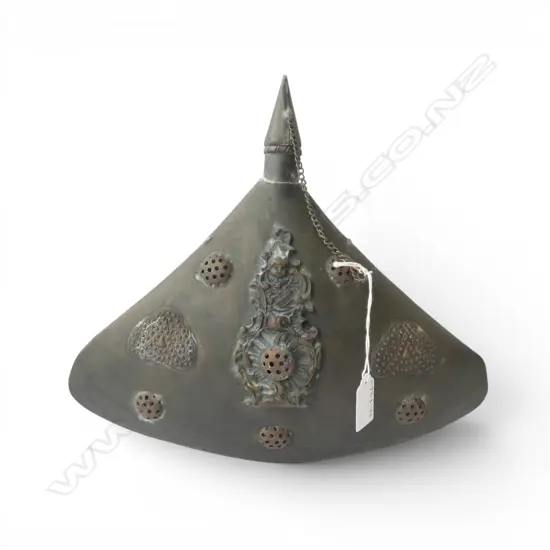 19TH CENTURY TURKISH/OTTOMAN COPPER GUNPOWDER FLASK