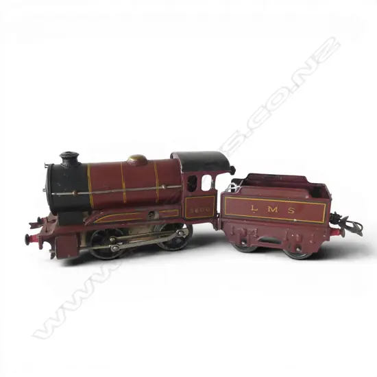 VINTAGE HORNBY MODEL RAILWAY '0' GAUGE 5600 LMS LOCOMOTIVE & TENDER, WIND-UP