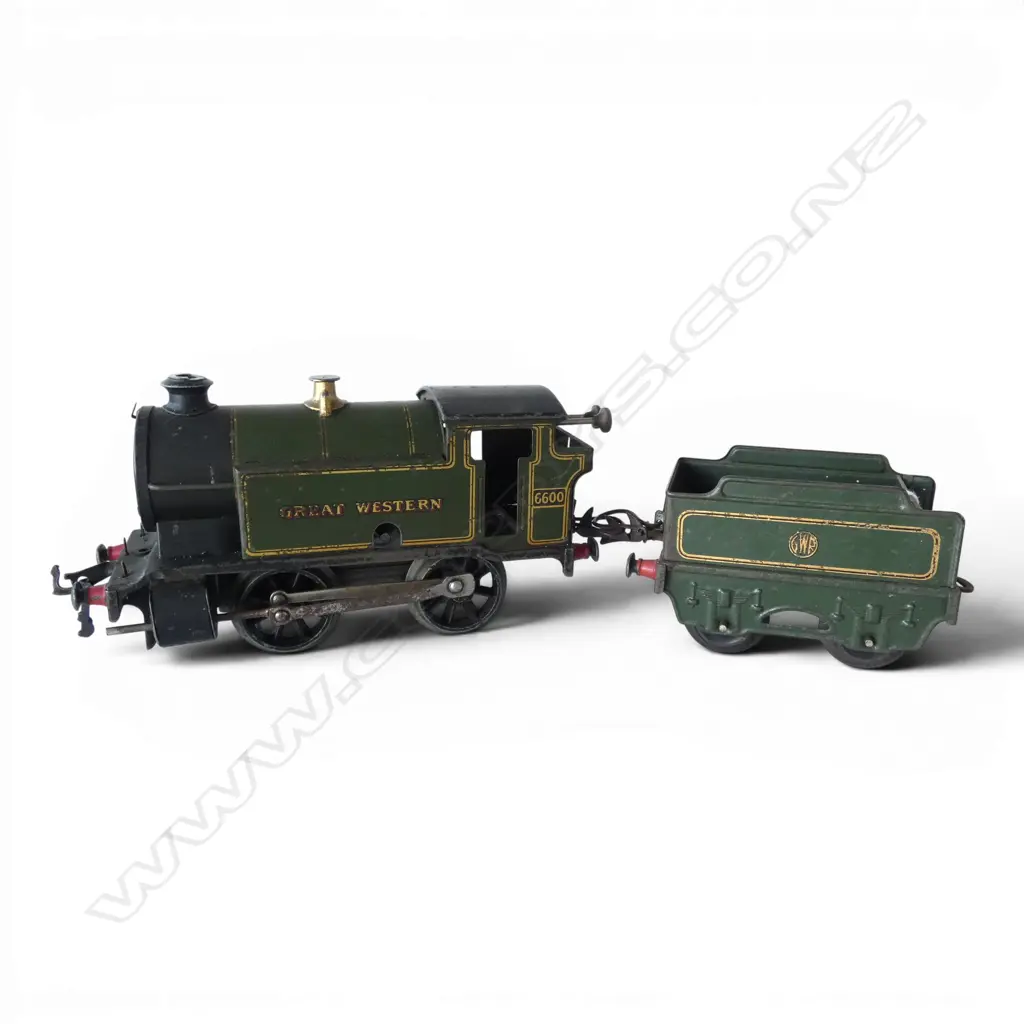VINTAGE HORNBY MODEL RAILWAY No.1 LOCOMOTIVE, GREAT WESTERN RAILWAY 6600 + TENDER Image 1++
