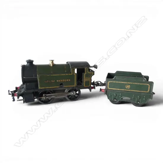 VINTAGE HORNBY MODEL RAILWAY No.1 LOCOMOTIVE, GREAT WESTERN RAILWAY 6600 + TENDER