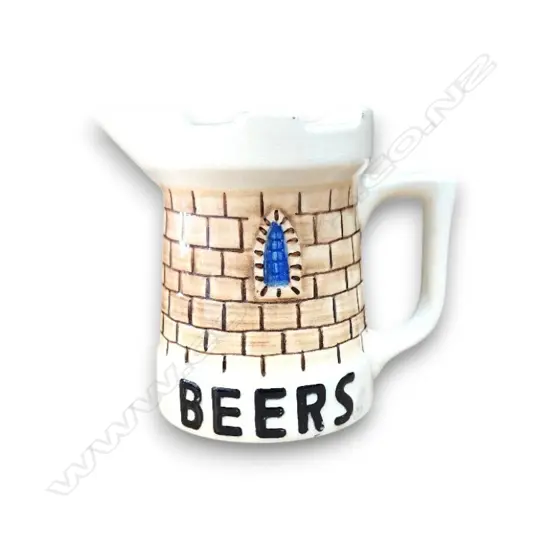 VINTAGE DROSTDY WARE CASTLE BEERS PUB JUG ORIGINALLY MADE IN SOUTH AFRICA 160mm H