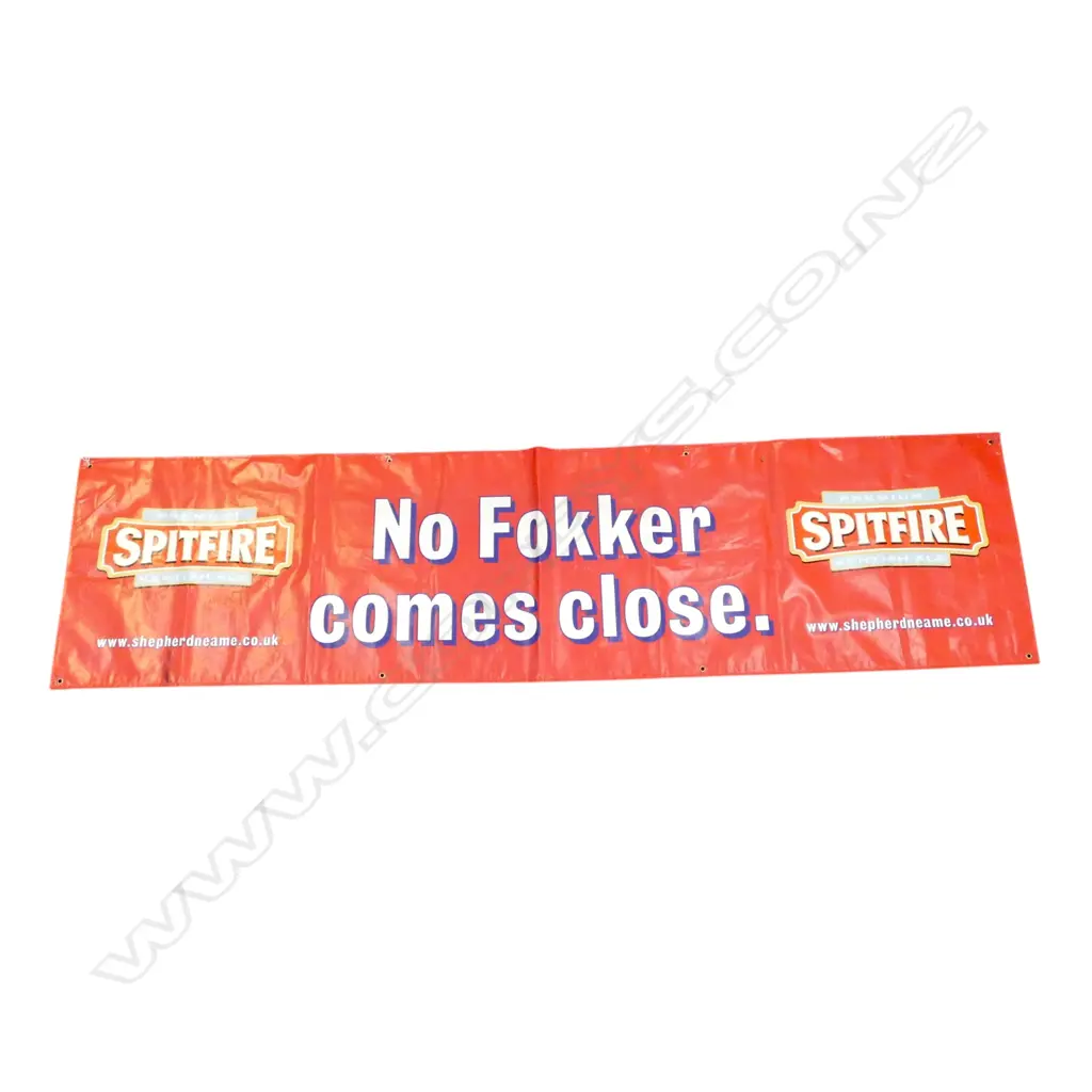 ENGLISH SPITFIRE PUB SIGN "NO FOKKER COMES CLOSE" L.2400mm Image 1++