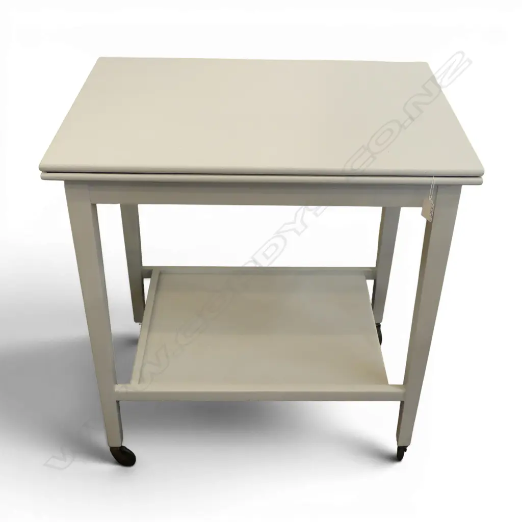 WHITE PAINTED CARD TABLE 650x450x700mm Image 1++