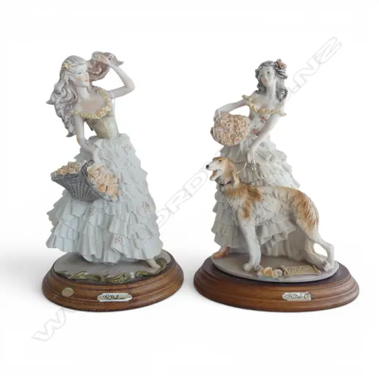 2 ITALIAN A. BELCARI RESIN FIGURINES H.255mm