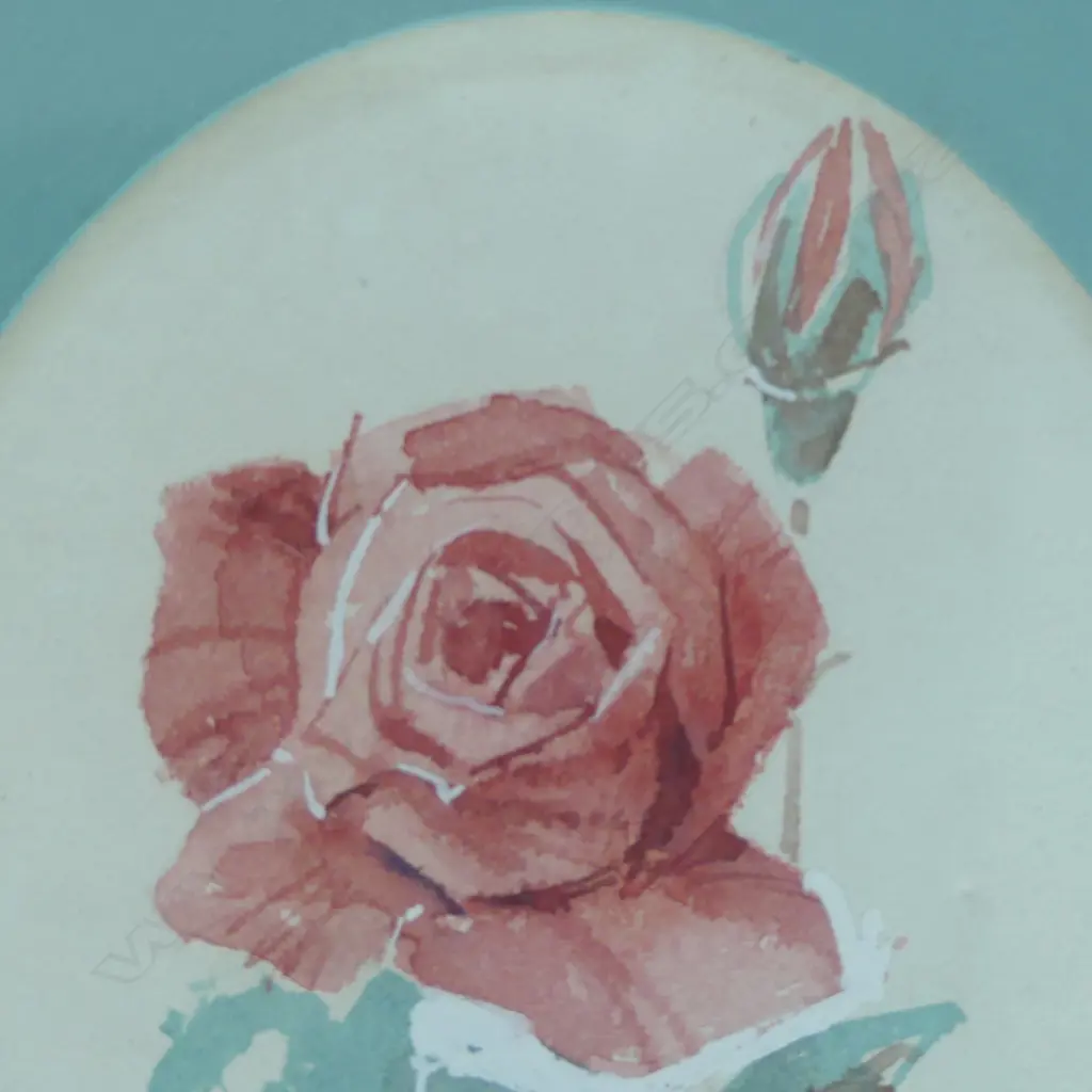 FLORAL WC SIGNED H. V. MOUNTFORT, 550x660mm OVERALL SIZE Image 1++