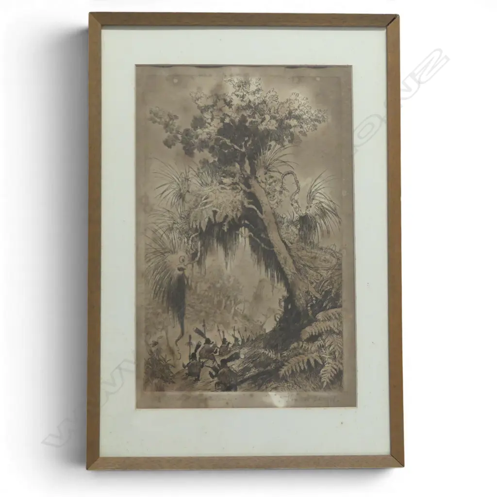 TREVOR LLOYD, 'TANE'S ARCHWAY', ETCHING, SIGNED AND TITLED, 300 X 185mm (PAPER DISCOLOURATION/FOXING) Image 1++