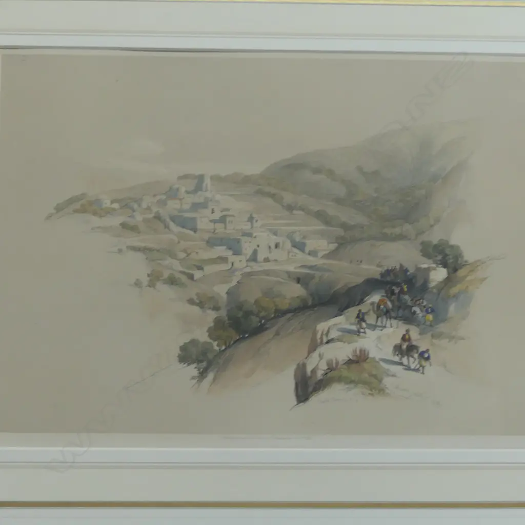DAVID ROBERTS, 'HEBRON & BETHANY', COLOURED LITHOGRAPH (X2), 340 X 490mm & 240 x 340mm Image 1++