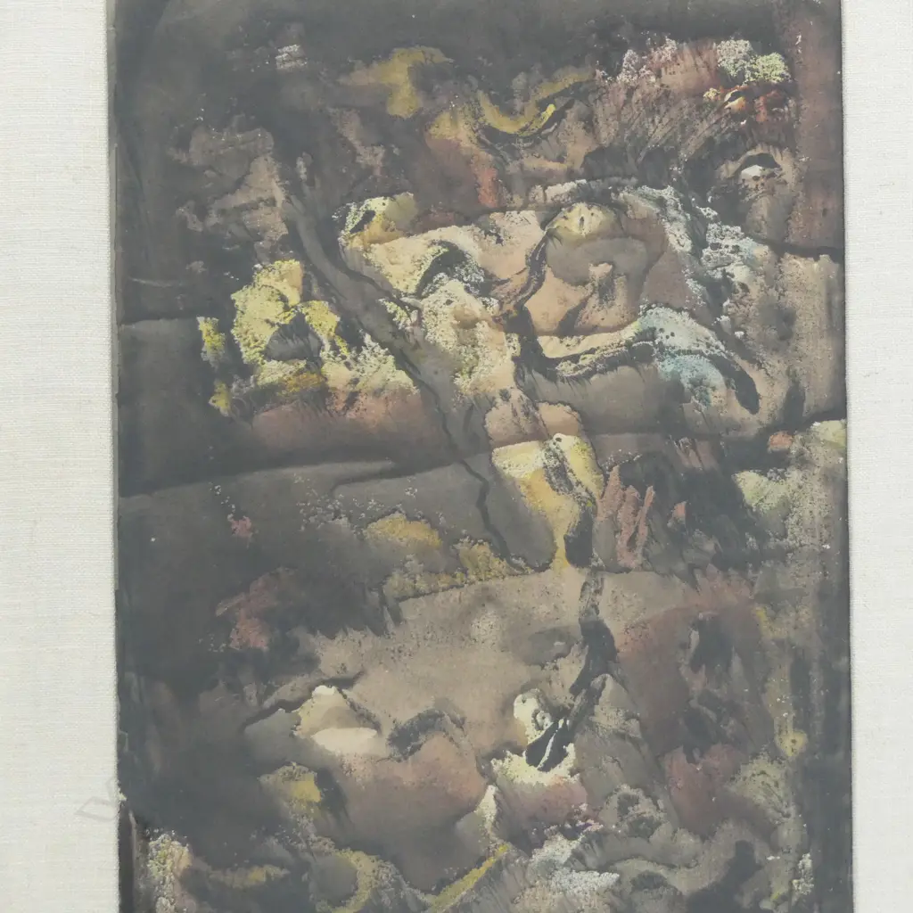 2 JOHN WEEKS, UNTITLED, MONOPRINTS, CERTIFICATE OF AUTH. VERSO EACH, 195x260 225x325mm Image 1++